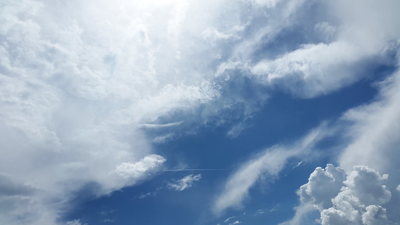 wolken in de lucht